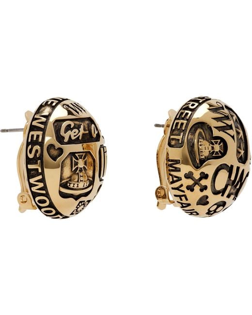 Vivienne Westwood Black Victorine Earrings