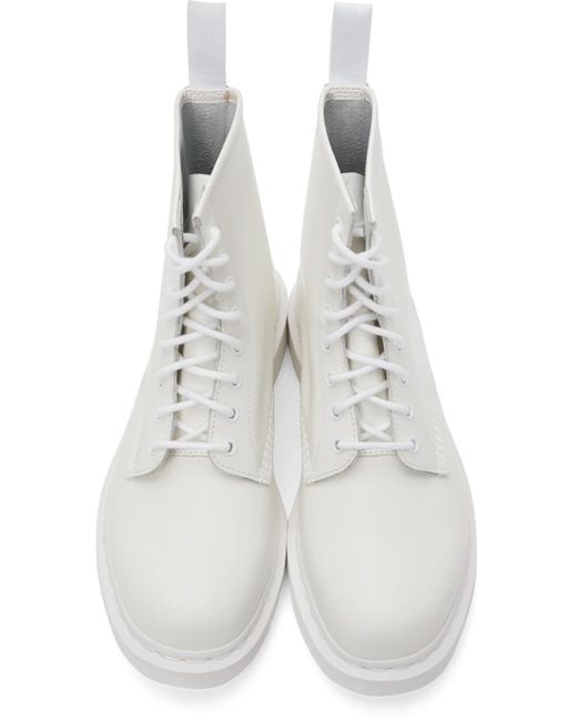 Dr. Martens Leather Mono 1460 Boots in White for Men - Lyst
