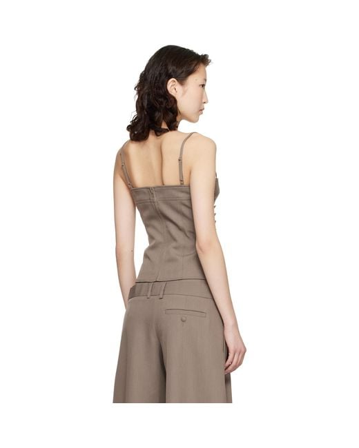 KNWLS Gray Jett Bustier Top
