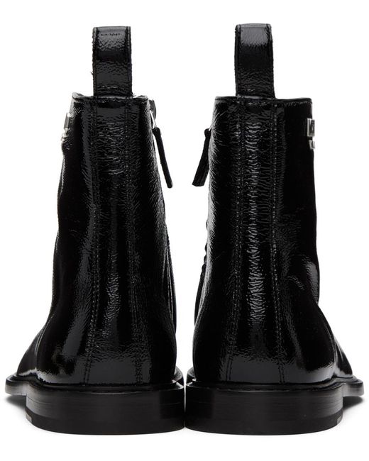 Moschino Black Crinkled Boots for men