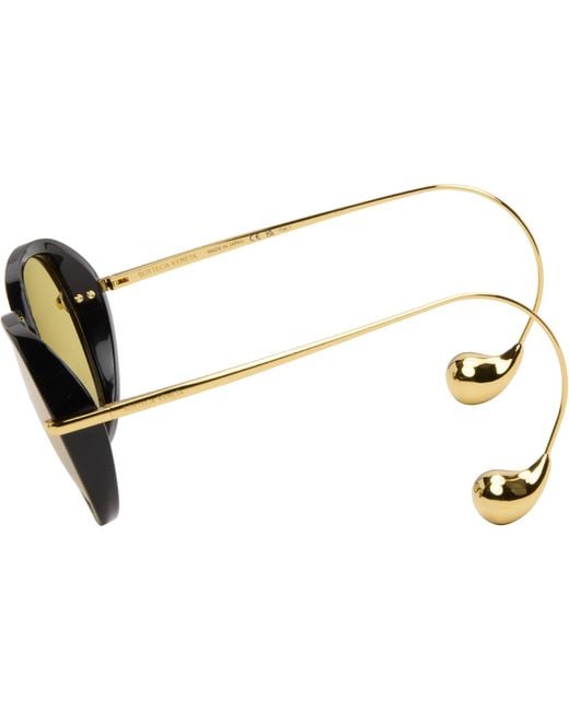 Bottega Veneta Black Drop Squared Sunglasses