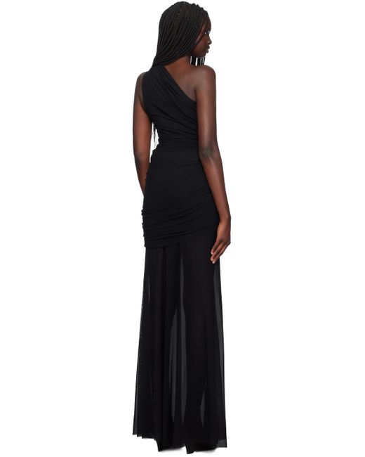 Atlein Black Ssense Exclusive Semi-sheer Maxi Dress