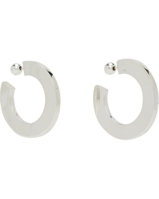Sophie Buhai シルバー Classic フープピアス Black