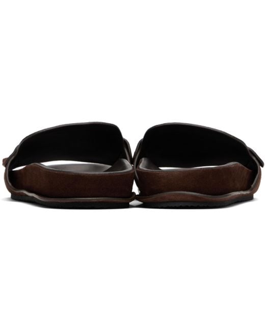 Jacquemus Black Suede Loafer Sandals for men