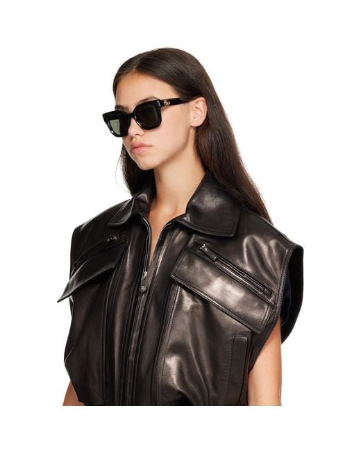 Gucci Black Round Frame Sunglasses