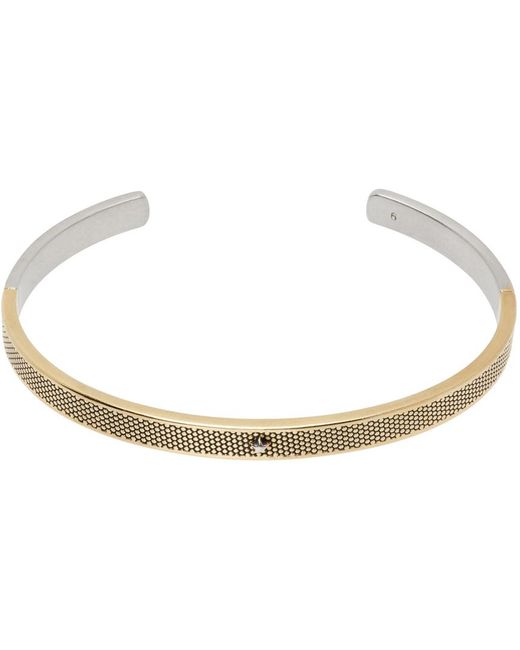 Maison Margiela Black Silver & Gold Star Bracelet for men