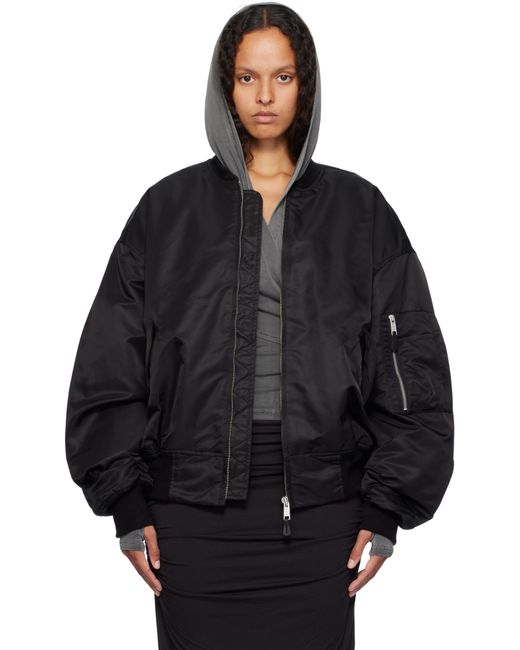 Entire studios Black Broad Bomber Jacket