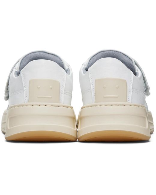 Acne Black White Velcro Strap Sneakers
