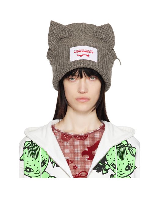 Charles Jeffrey Gray Supersized Chunky Ears Beanie