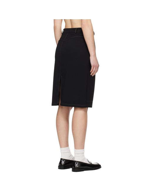 Soulland Black Deen Midi Skirt
