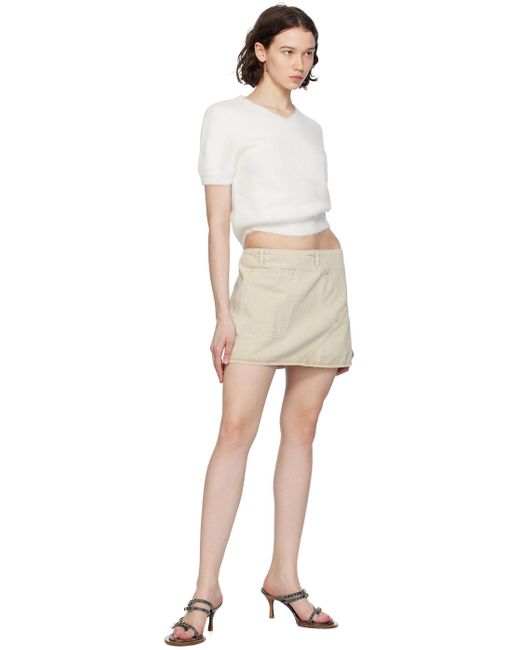 GIMAGUAS Natural Beverly Denim Miniskirt