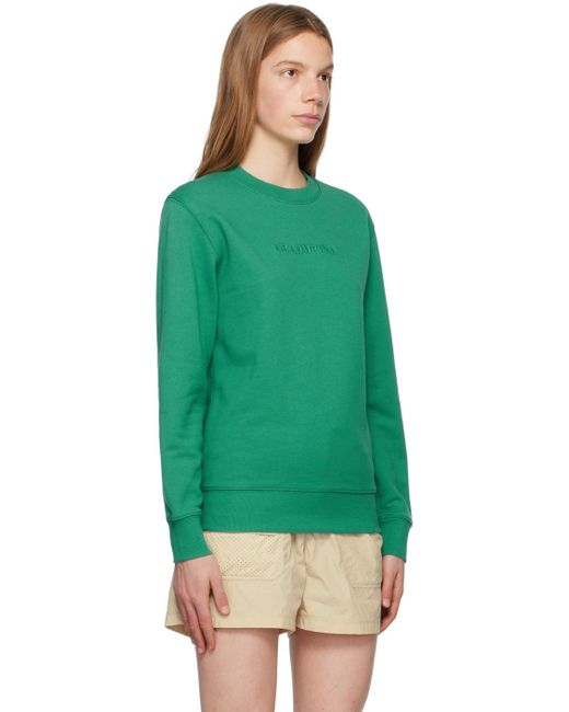 C P Company C.p. Company Green Embroidered Sweatshirt