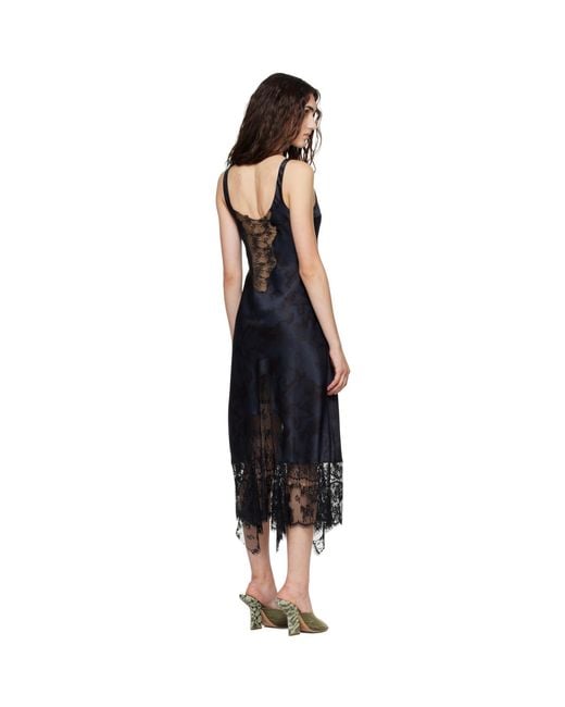Collina Strada Black Anemone Midi Dress