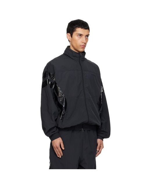 Vetements Black Taped Track Jacket for men