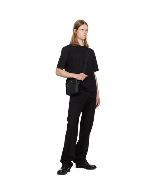 Boss Black Signature-Stripe Trim Reporter Bag for men