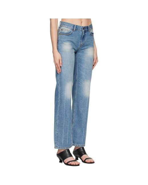 TONYWACK Blue Low-Rised Straight Classic Jeans