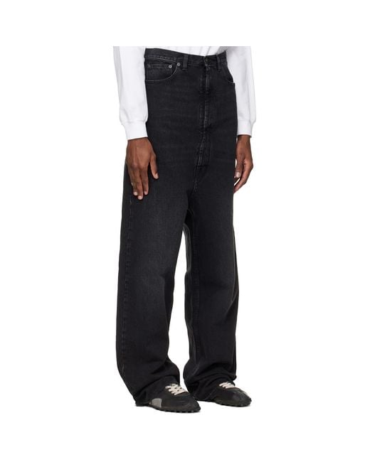 Maison Margiela Black Dropped-Rise Jeans for men