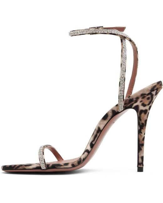 AMINA MUADDI Metallic Diamante 105 Heeled Sandals