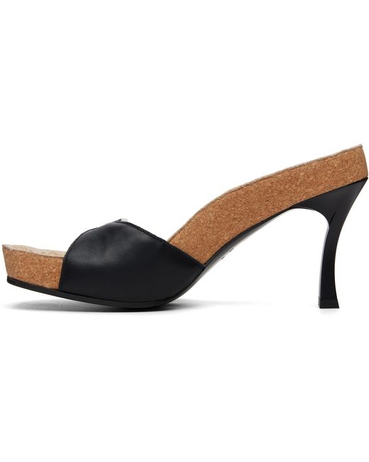 Balenciaga Brown Scholl Edition Calfskin Heeled Sandals