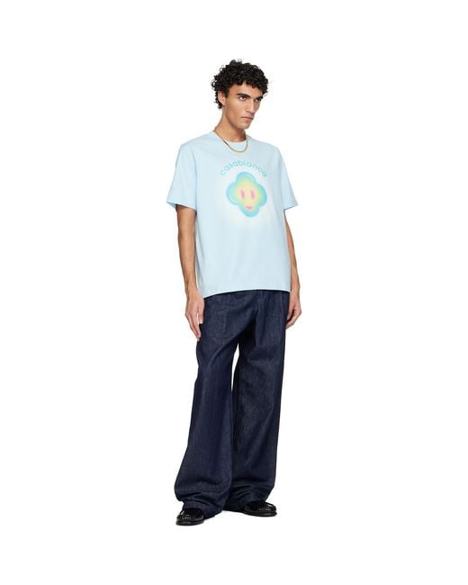 Casablanca White Airbrush Smiley Classic T-Shirt for men