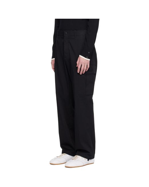 Moncler Black Twill Cargo Pants for men