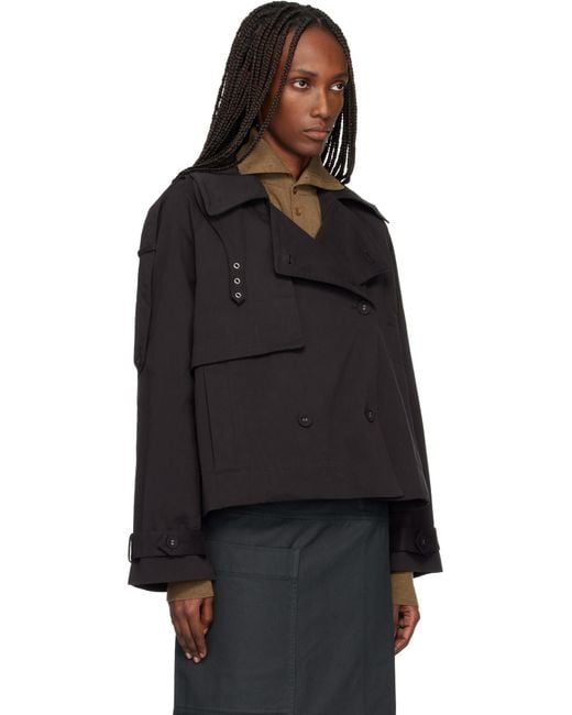 Proenza Schouler Black Label Yasmin Cropped Trench Coat