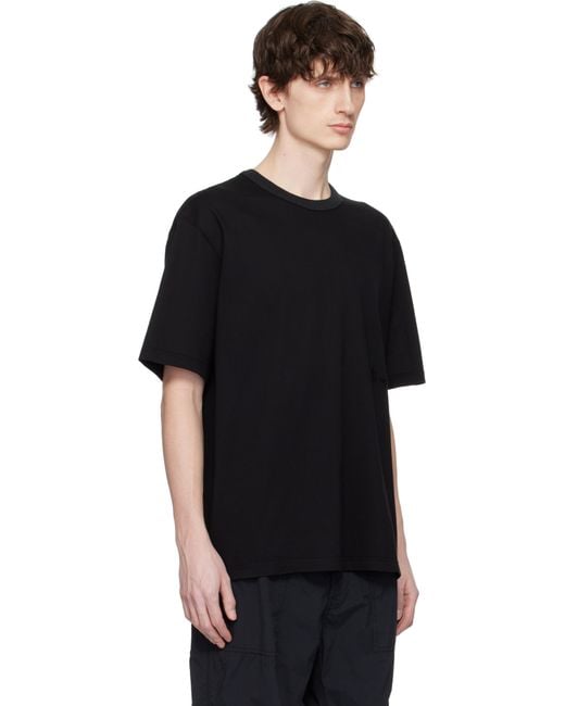 【Stone 】Textured Mercerized Cotton Jersey Tシャツ メンズ Stone Island ブラック Textured Mercerized Cotton