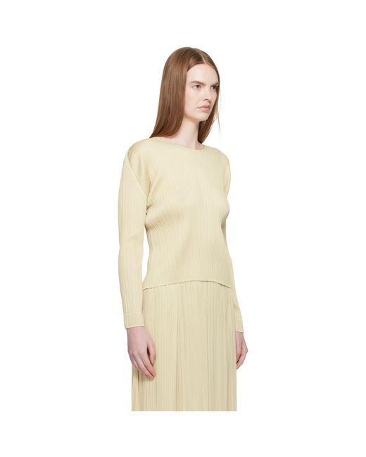 Pleats Please Issey Miyake Natural Monthly Colors December Blouse