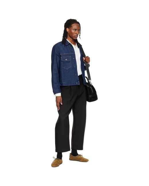 Studio Nicholson Black Ellis Trousers for men