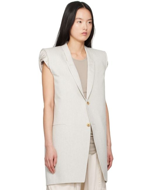 Rick Owens Multicolor Off- Hollywood Dirt Tailored Sl Denim Blazer