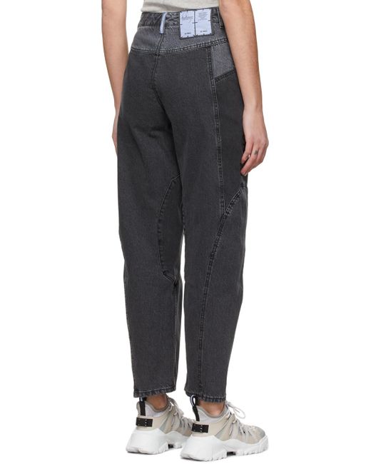 McQ Denim Grey Motor Paneled Jeans in 
