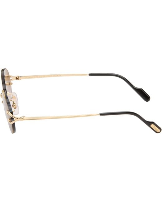 Cartier Black Classic C Motif Sunglasses for men