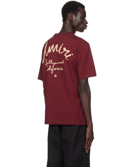 Amiri Hollywood' T-Shirt in Red for Men | Lyst
