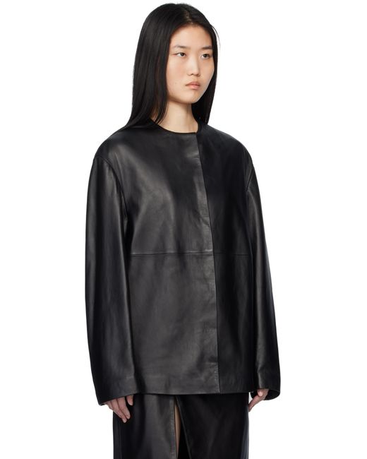 Loulou de Saison Black Atalia Leather Jacket