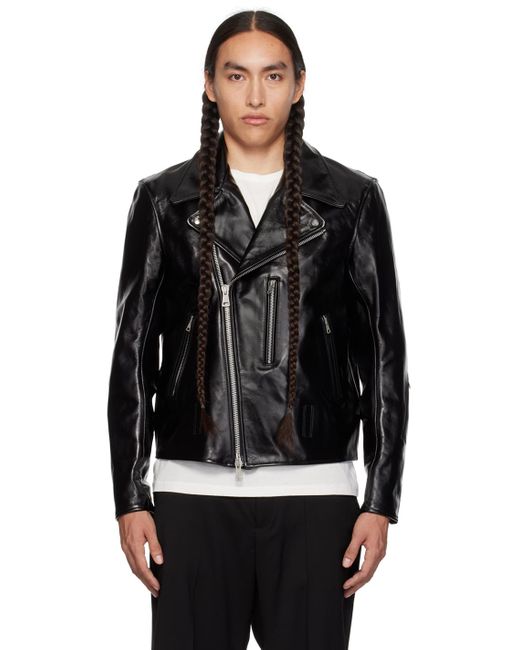 Our Legacy Black Hellraiser Leather Jacket for men
