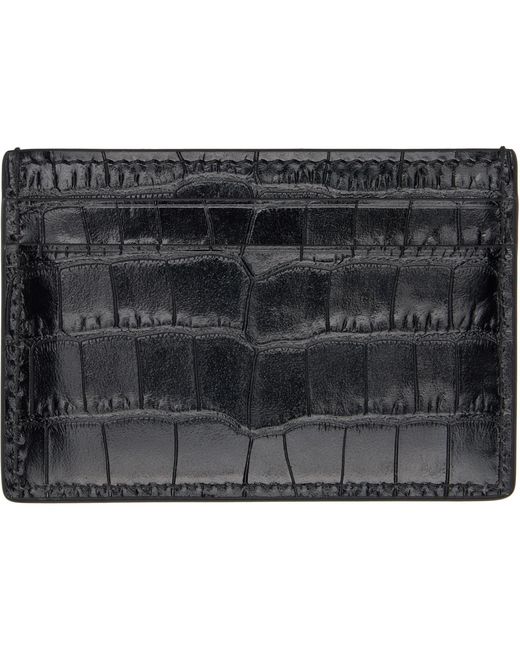 Tom Ford Black Exotic Line Classic Card Holder for men