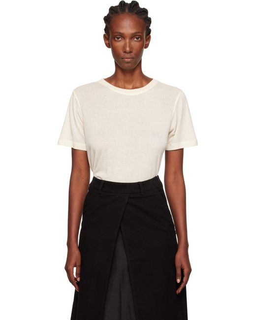 T-Shirt Camille Blanc Cassé GIA STUDIOS en coloris Black