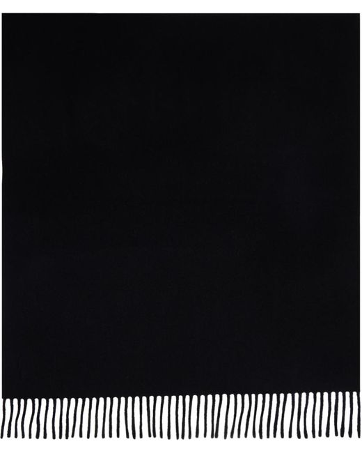 Écharpe noire à logo de renard Maison Kitsuné pour homme en coloris Black