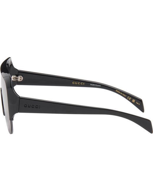 Gucci Gray Shield Sunglasses for men