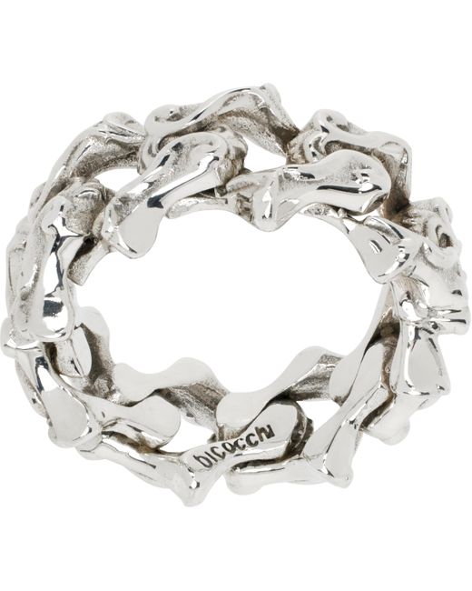 Bague Argentée En Chaine À Motif Arabesque Emanuele Bicocchi pour homme en coloris Metallic