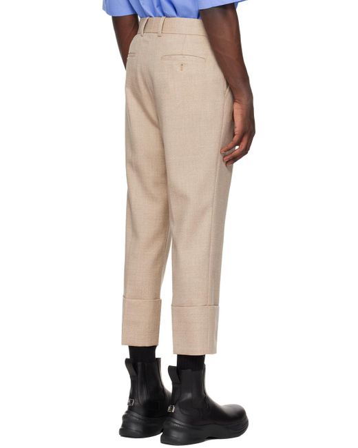 Wooyoungmi Natural Beige Cabra Trousers for men