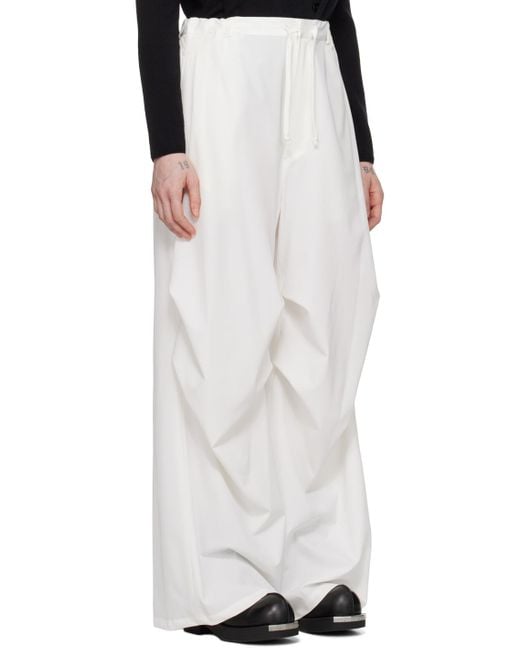 MM6 by Maison Martin Margiela Off-white Drawstring Trousers