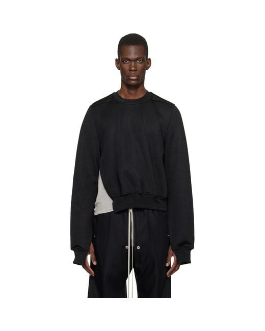 Rick Owens Black Temple Vega Sweatshirt for men