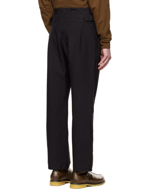 Lemaire Black Trench Trousers for men