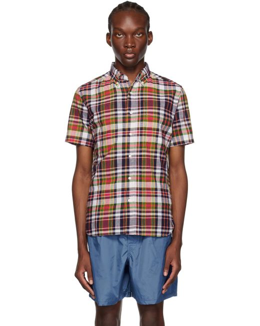 Beams Plus Red Checked Shirt for men