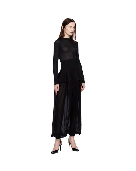 Alaïa Black Cashmere Bodysuit