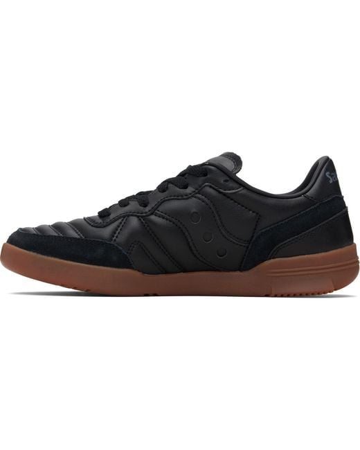 Saucony Black 586I Leather Sneakers for men