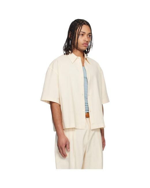 Studio Nicholson White Off- Sanko Shirt for men