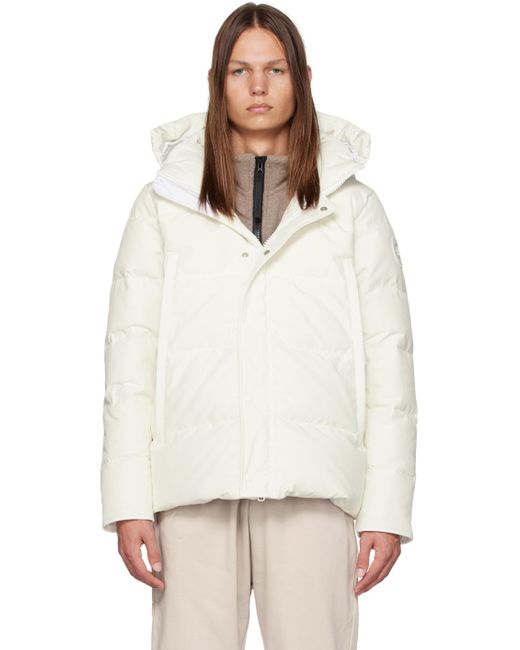 Canada Goose White Humanature Wyndham Down Jacket for men