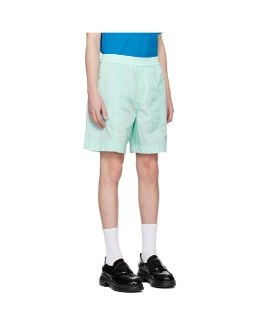Wooyoungmi Blue Paneled Shorts for men